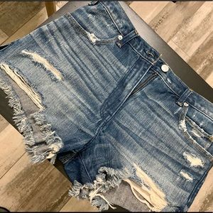 Abercrombie & Fitch Denim Rip Shorts